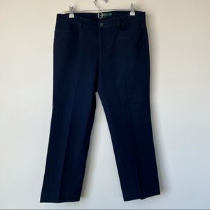 Lauren Ralph Lauren Adelle Pants Navy Blue Straight Leg Size 8